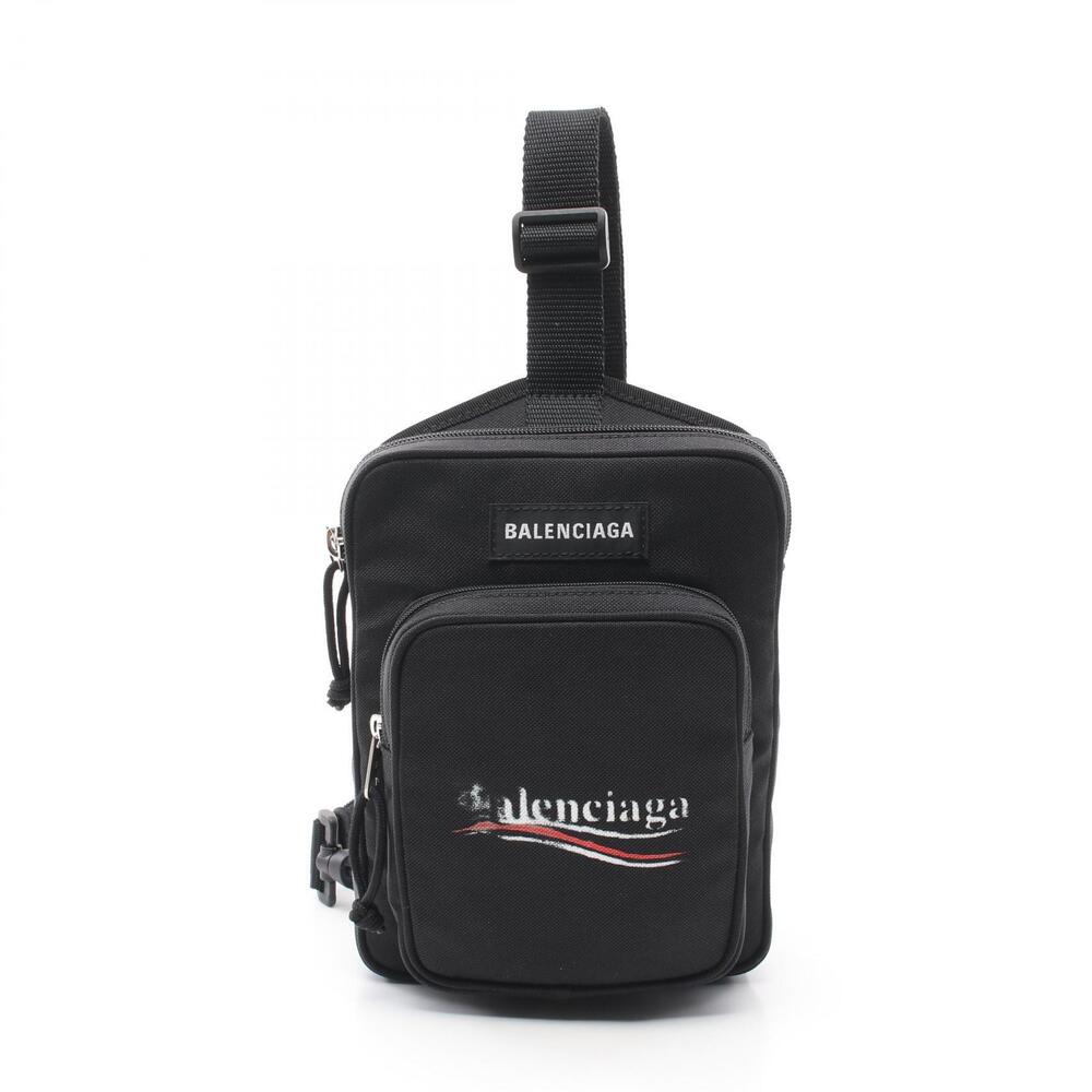 Balenciaga Explorer Waist Bag Body Bum Crossbody Belt Canvas Black